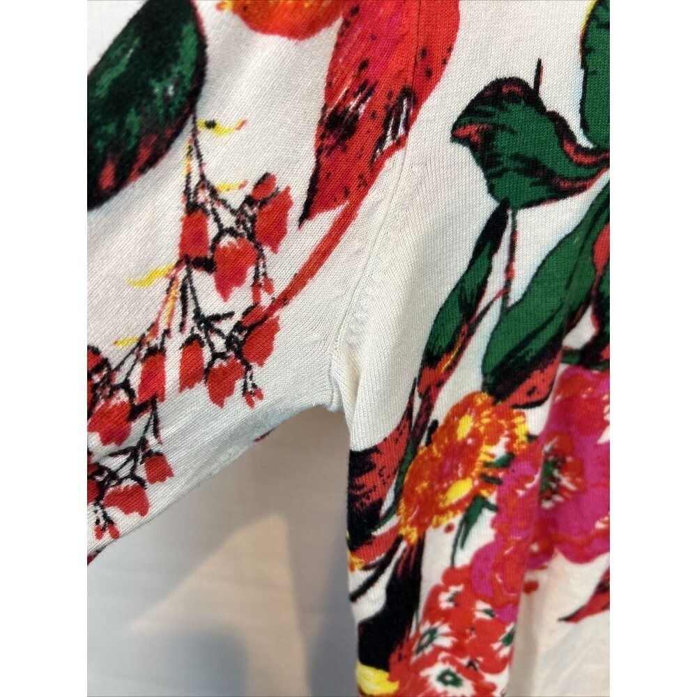 Cable & Gauge Floral Button Front Cardigan Sweater Women's Medium - Picture 8 of 10
